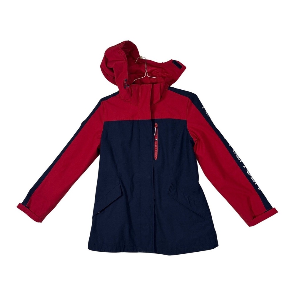 Tommy Hilfiger Womens 3-in-1 All Weather System Jacket Navy Red Small TW9M708E